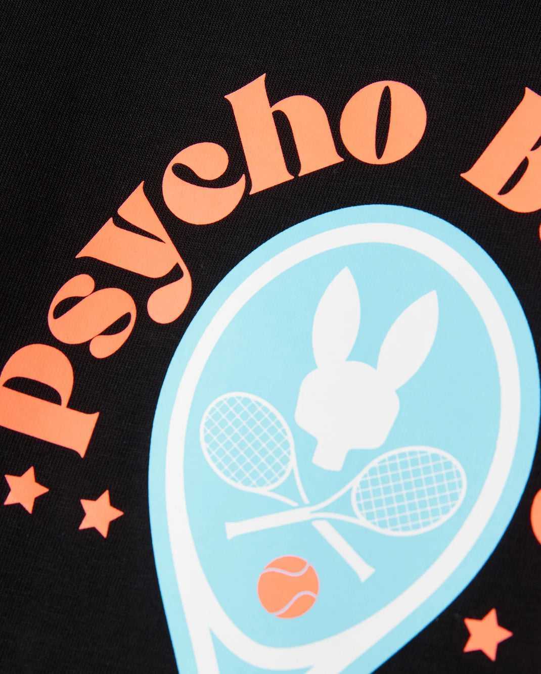 Tees Psycho Bunny Courtside Graphic Tee Noir Enfant | BEG-99948242